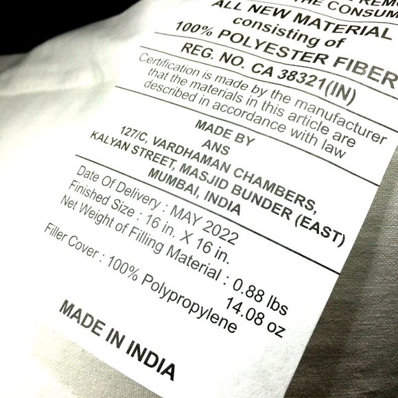 34th & Pine Christmas Silver Snowflake Beaded Throw Pillow Decor 16" Holiday NEW - Picture 10 of 10